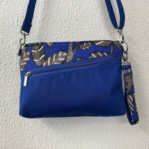 pochette 3 en 1 en coton déperlant cobalt et toile Elis