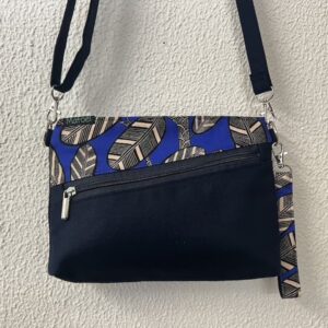 pochette 3 en 1 en coton déperlant marine et toile Elis