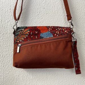 pochette 3 en 1 en coton déperlant orange et toile Nouveau Monde