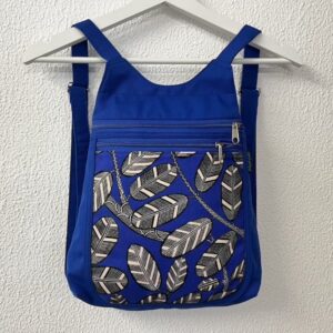petit sac à dos coton déperlant cobalt et toile Elis