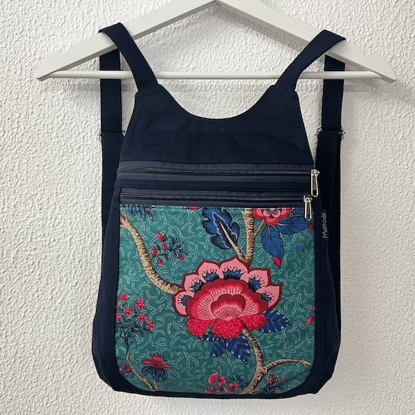 petit sac à dos coton déperlant marine et toile Monte Cristo